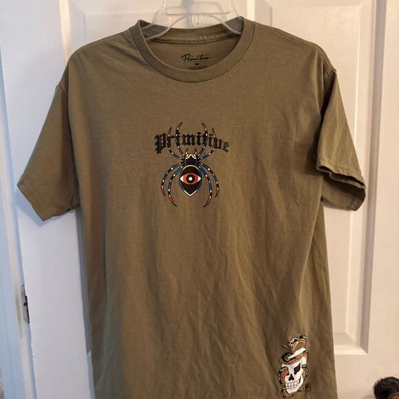 Primitive Skateboarding graphic t-shirt, brown with short sleeves. Size Medium - Picture 2 of 9
